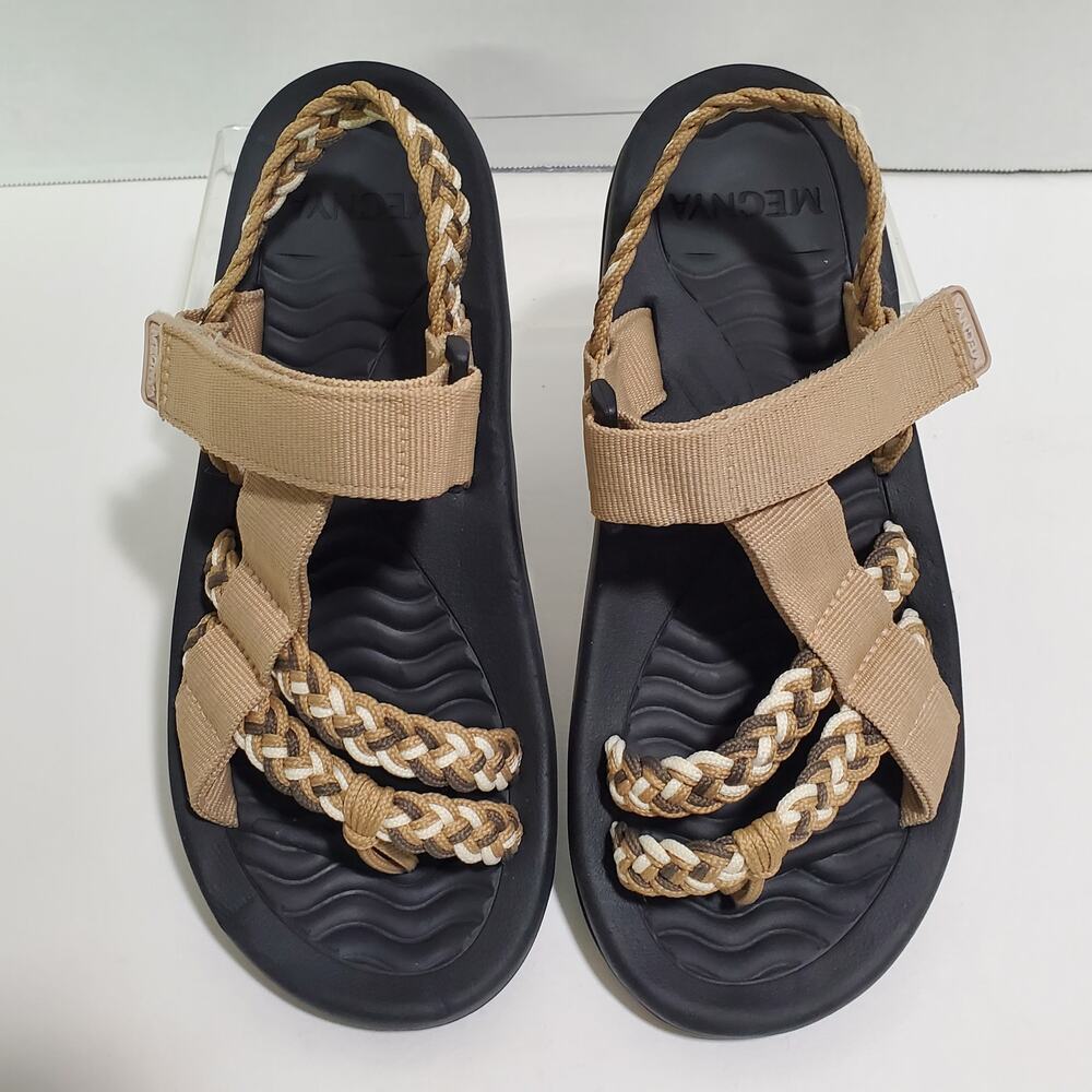 Sport Sandals Tan Womens 9 Arch Support Walking Toe Loop Ankle Strap MEGNYA 39